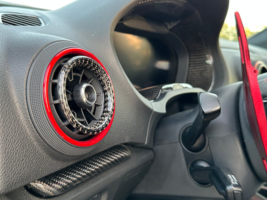 Carbon Lüftungsringe Set 4x – Air Vent Trim – Interieur Upgrade